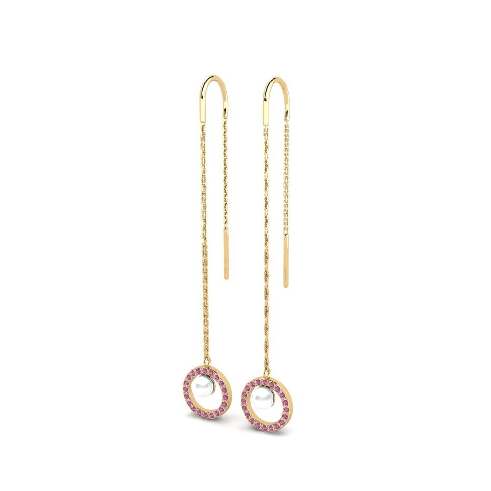 Đá Rhodolite Bông tai nữ Kusakaniza