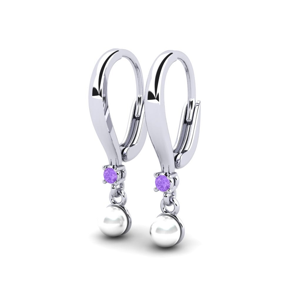 Weißgold 750 Amethyst Damen ohrring Kutapira