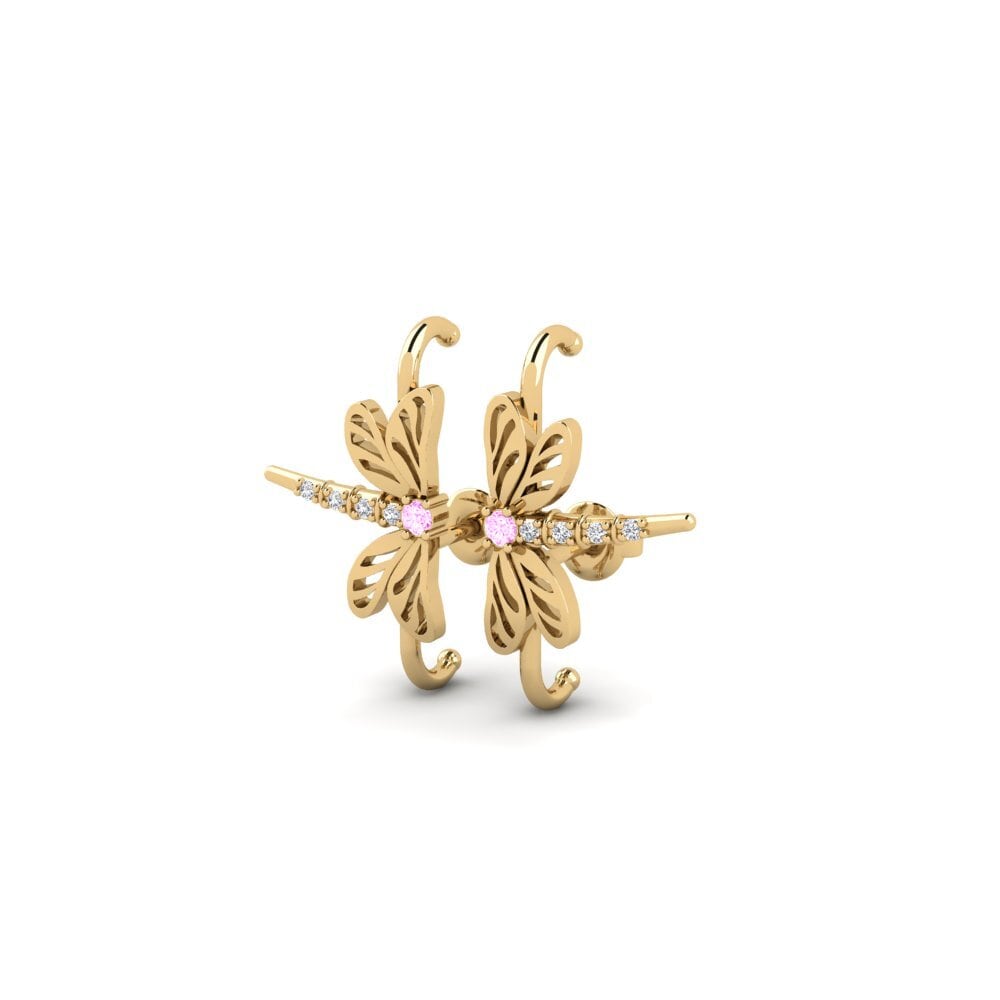 Safira Rosa Brincos Feminino Kwaluseni