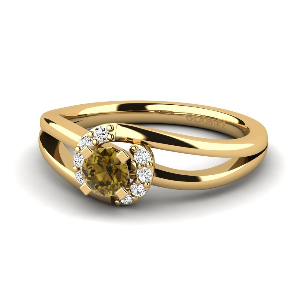 Circón Marrón Anillo de compromiso Kylie