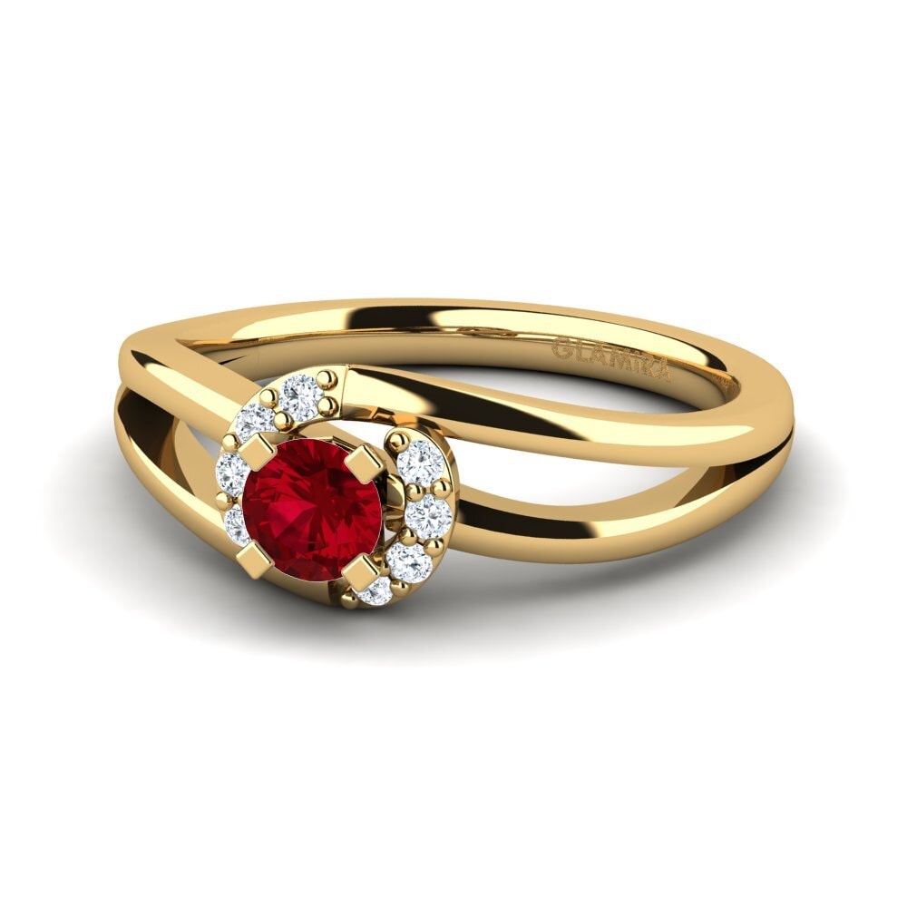 Circonita Roja Anillo de compromiso Kylie