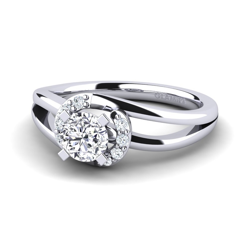 Bague De Fiançailles En Platine Diamond Story - Taille M, Style Bague Simple, Origine Canada