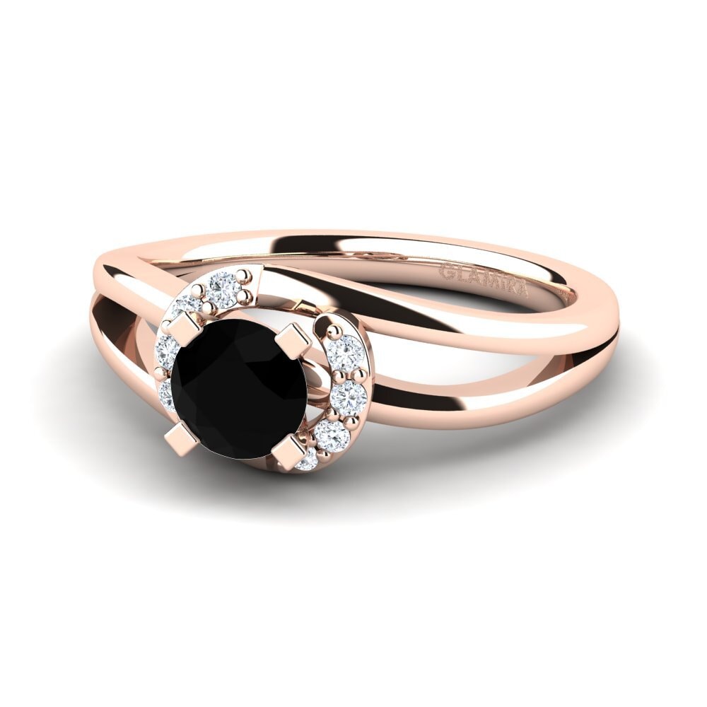 Black Sapphire Engagement Ring Kylie 0.5 crt