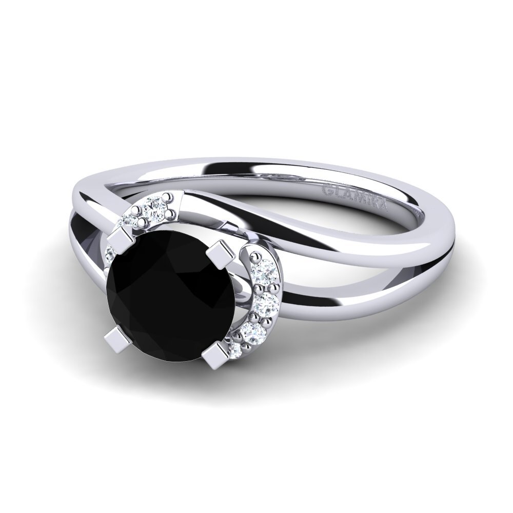 Black Onyx Engagement Ring Kylie 1.0 crt