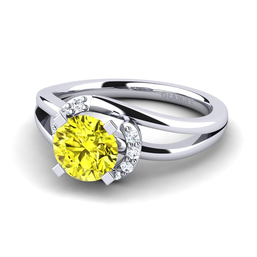 Yellow Diamond Engagement Ring Kylie 1.0 crt