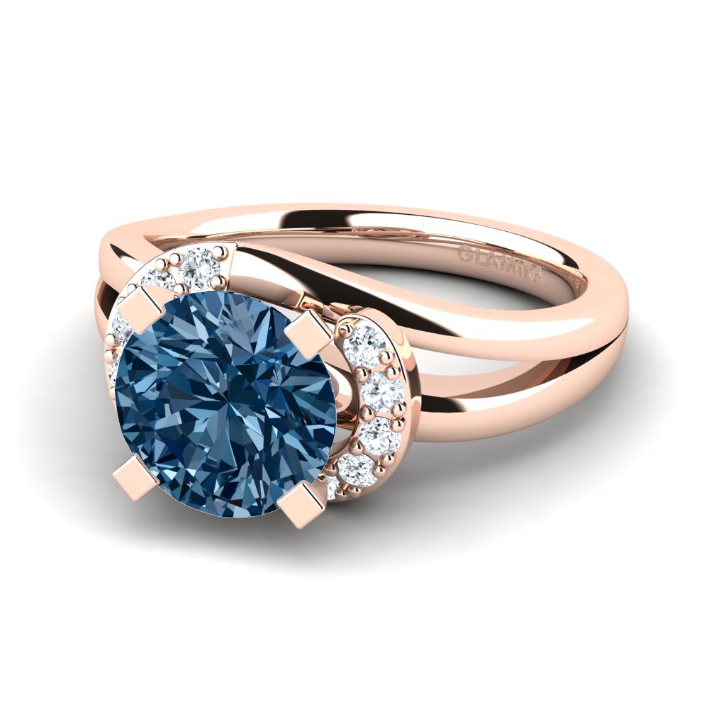 Blue Diamond Engagement Ring Kylie 2.0 crt
