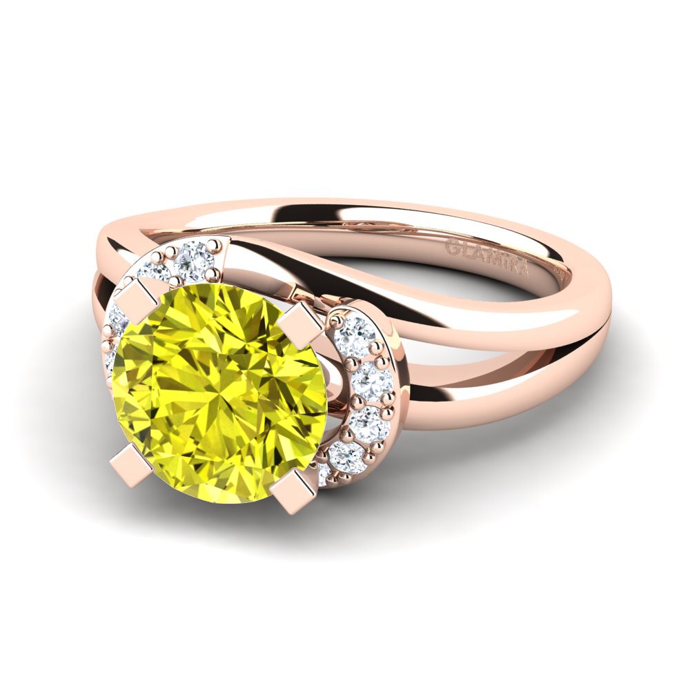 Yellow Diamond Engagement Ring Kylie 2.0 crt