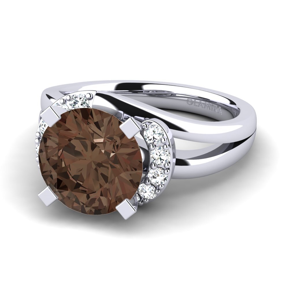Smoky Quartz Engagement Ring Kylie 3.0 crt