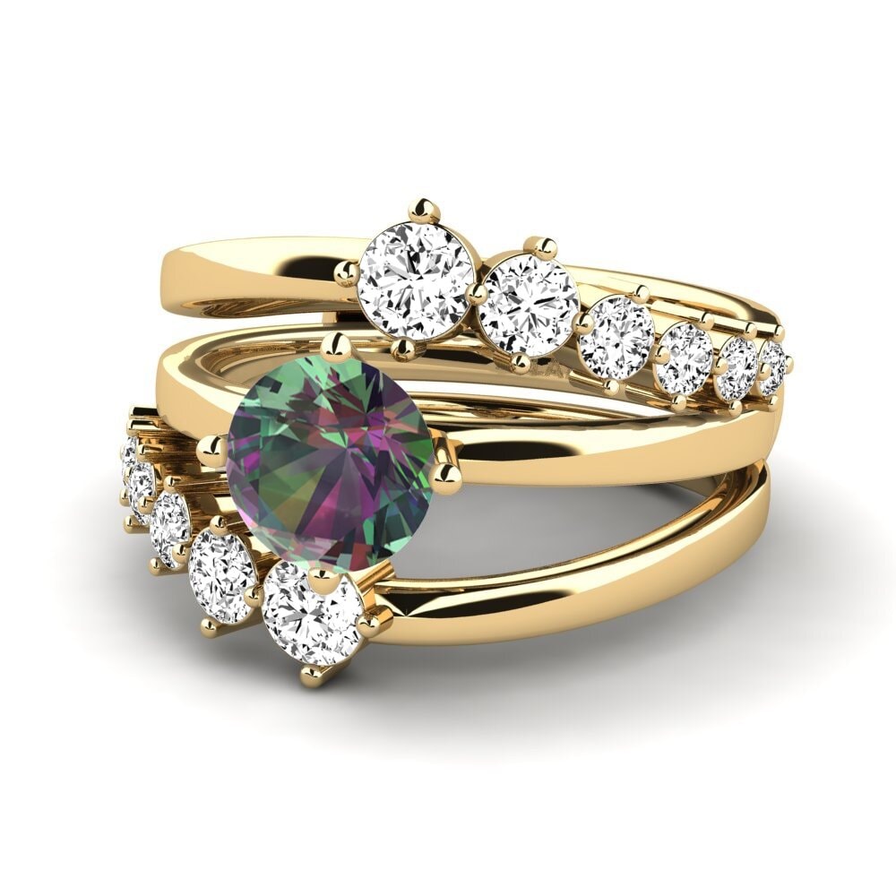 Topacio Místico Anillo Kylo SET