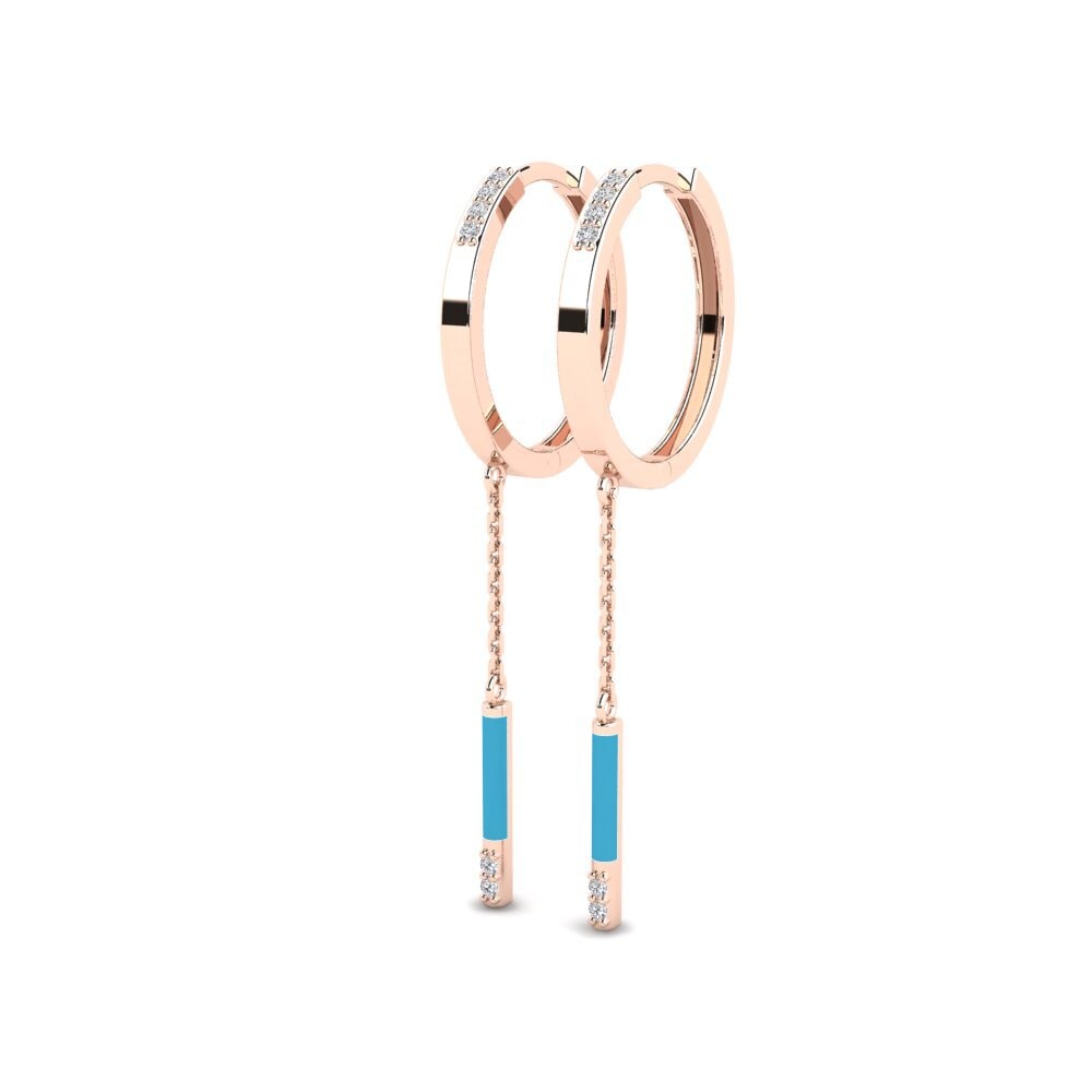 14k Oro Rosa Pendiente de mujer Kyras