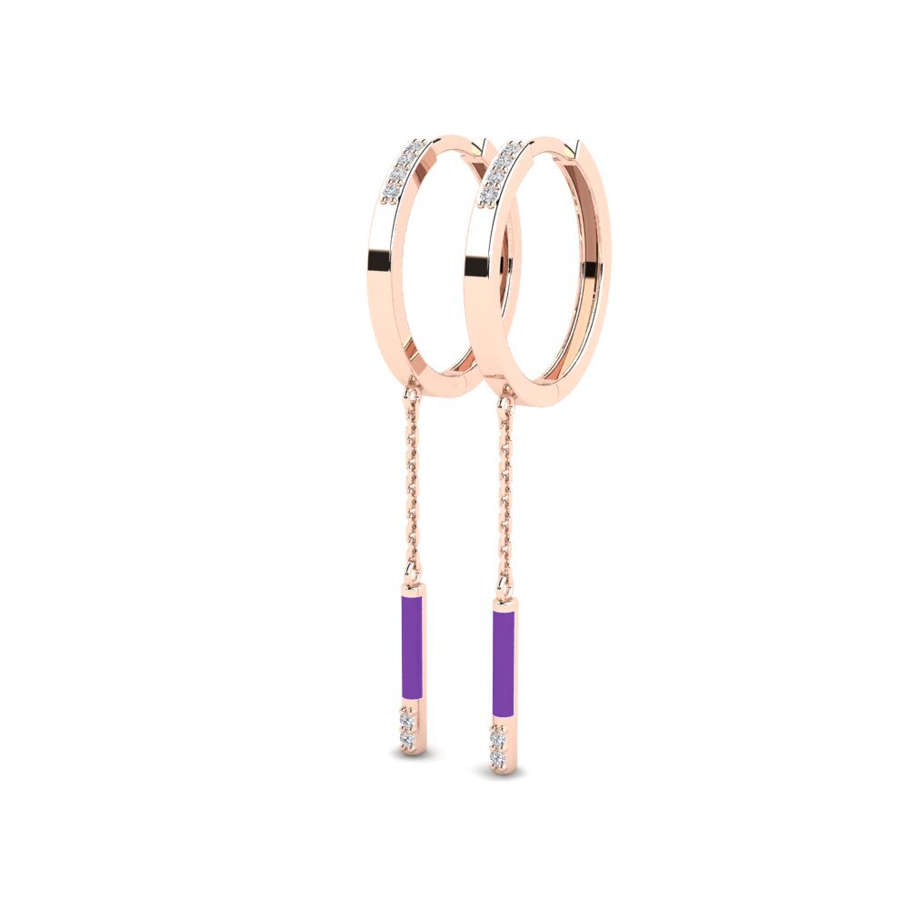 14k Oro Rosa Pendiente de mujer Kyras