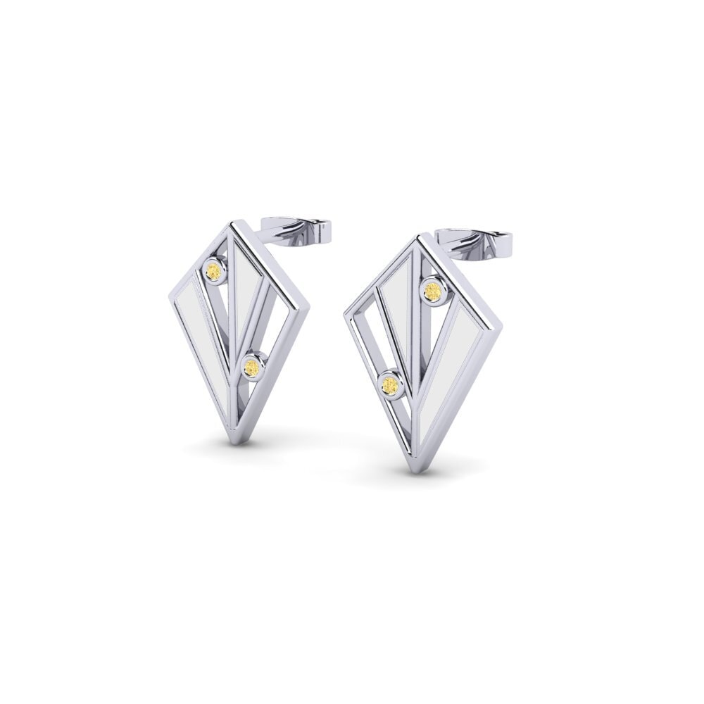 Diamante Giallo Orecchino da donna Kyrielle