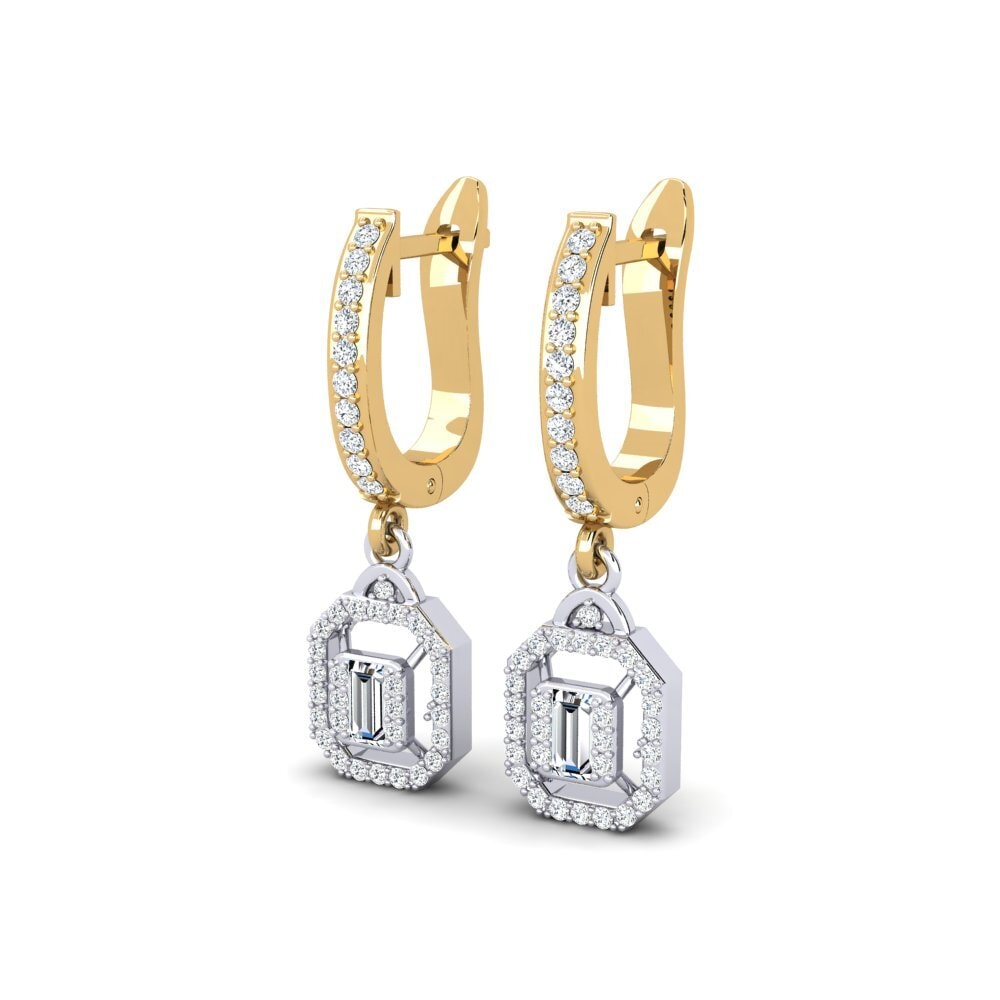 14ct Yellow / White Gold Women's Earring Lacet