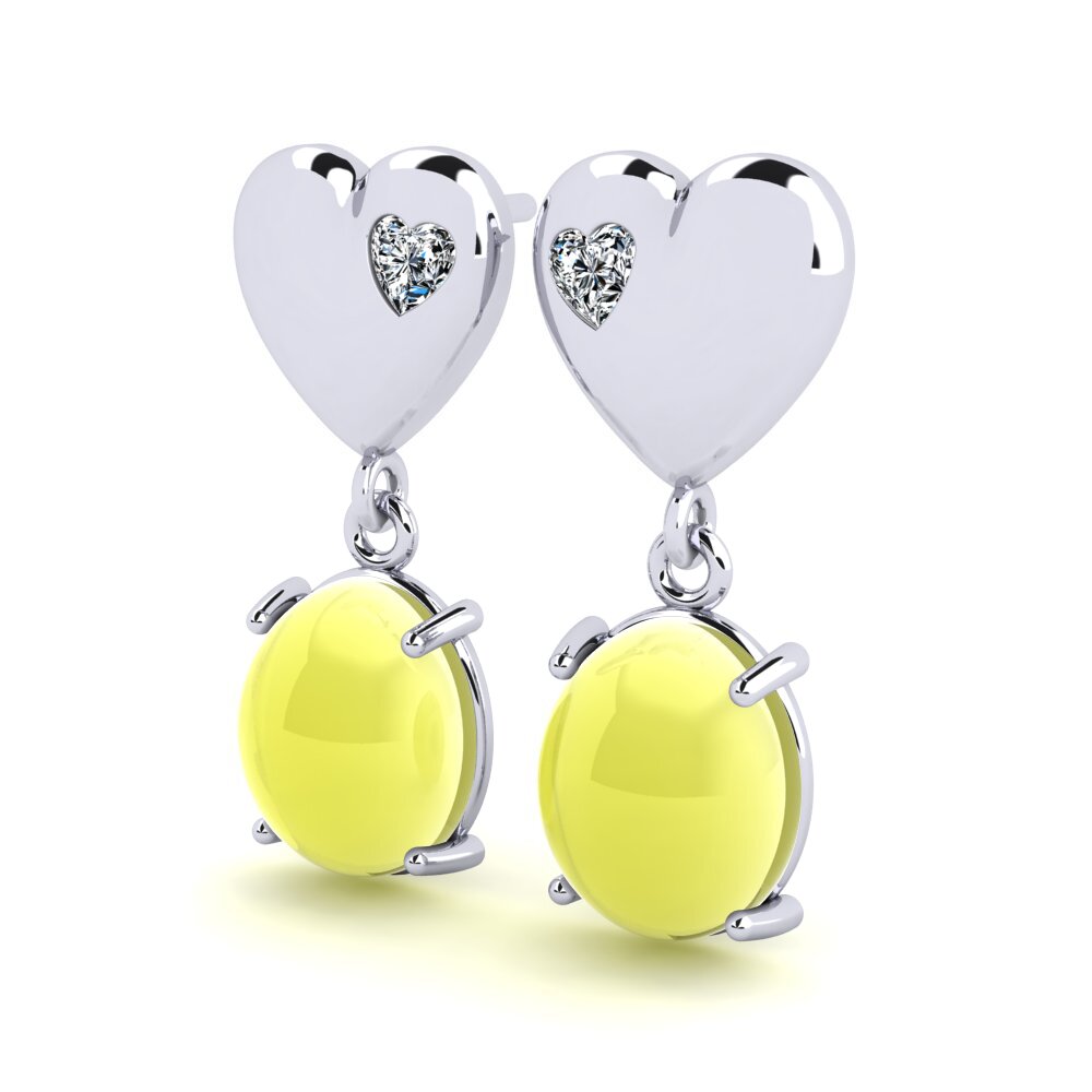 Đá Cabochon Topaz Vàng Bông tai nữ Lachelle