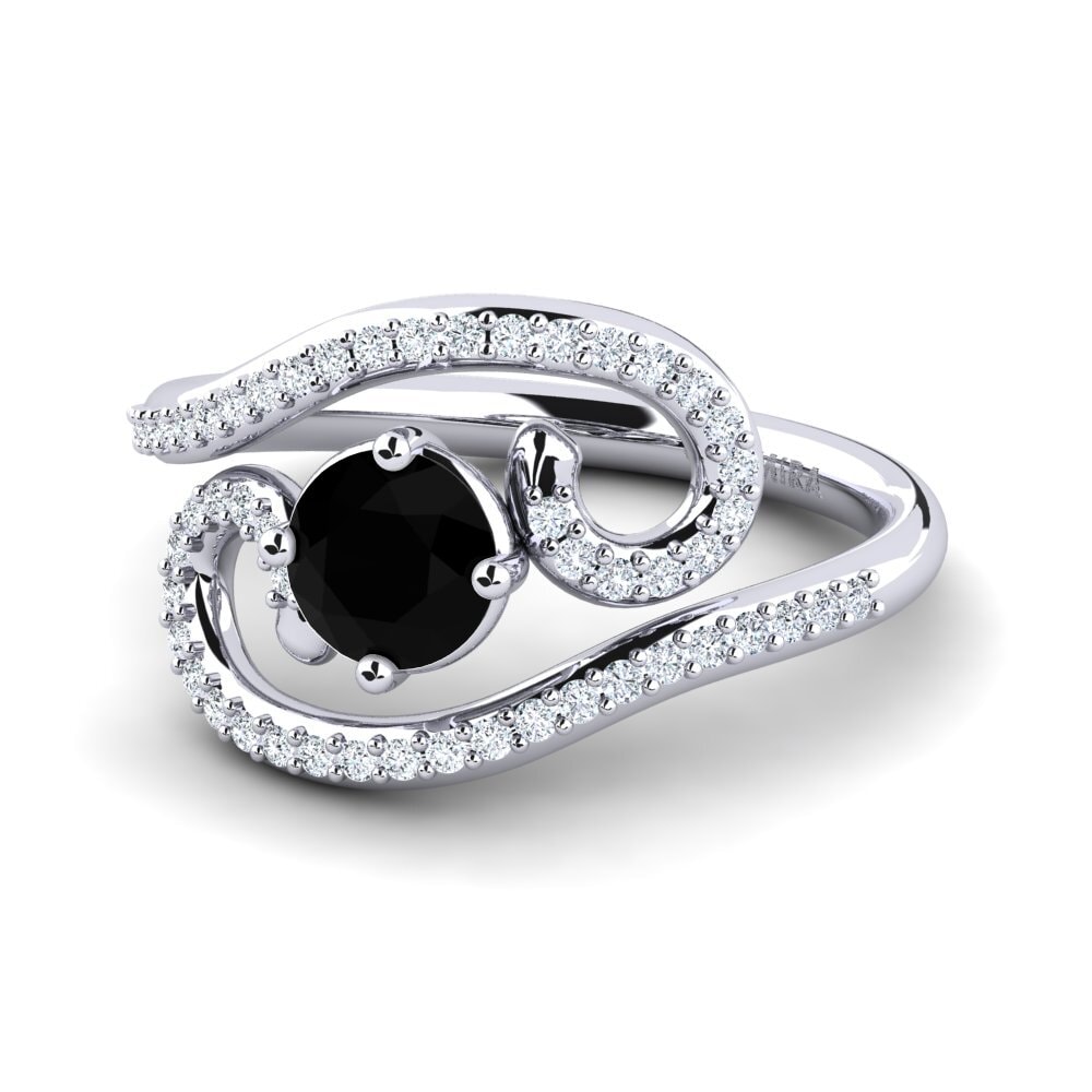 Schwarzer Diamant Ring Loncro