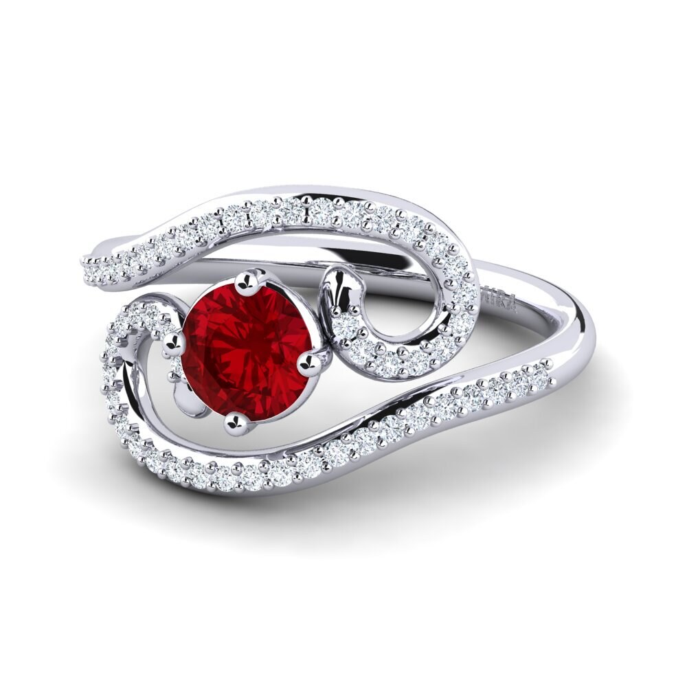 Circonita Roja Anillo Loncro