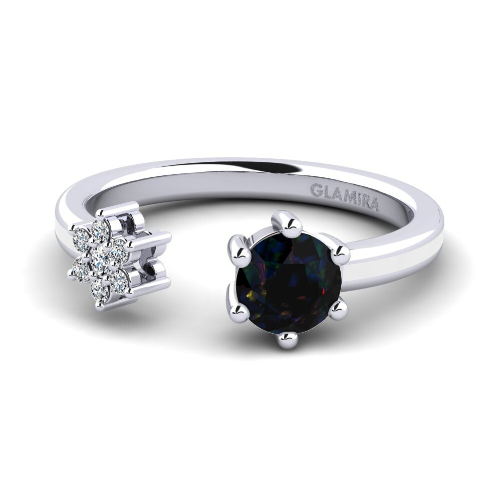 Ringe Offene Schwarzer Opal