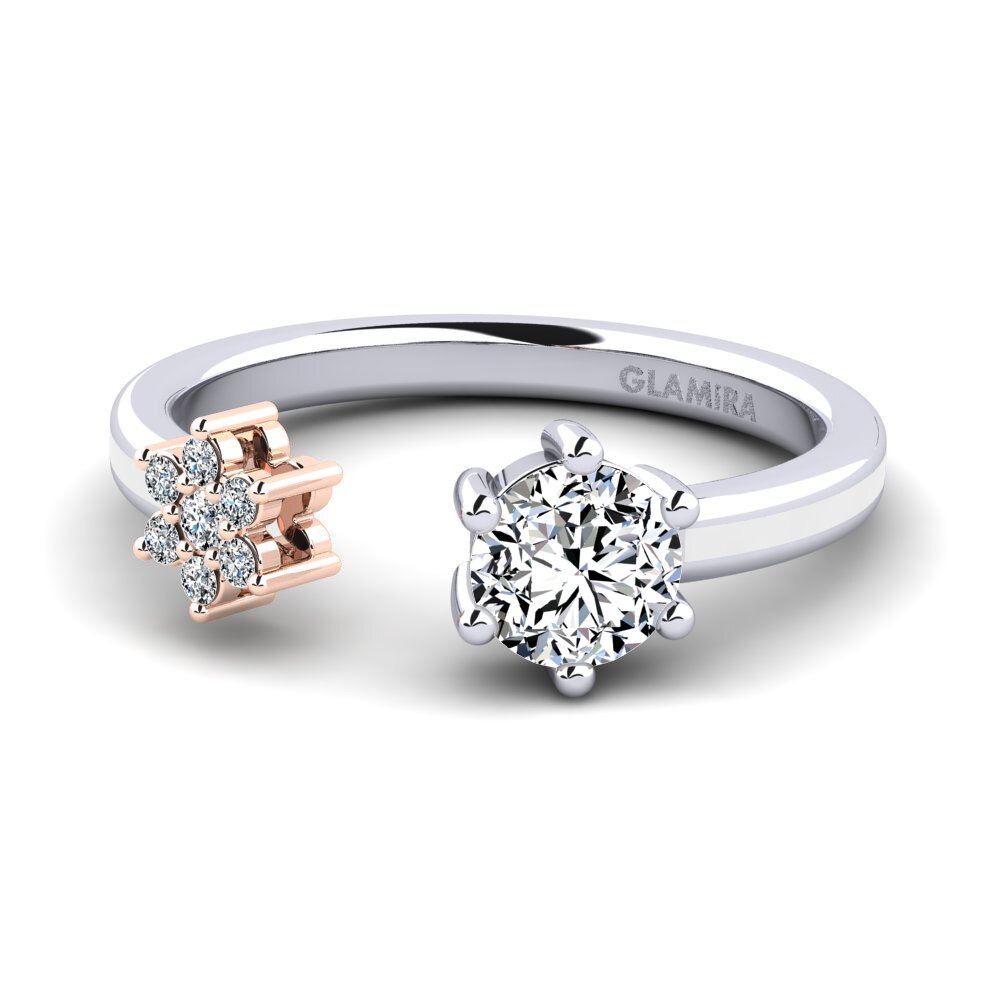 Ringe Offene 375 Weiß & Rotgold