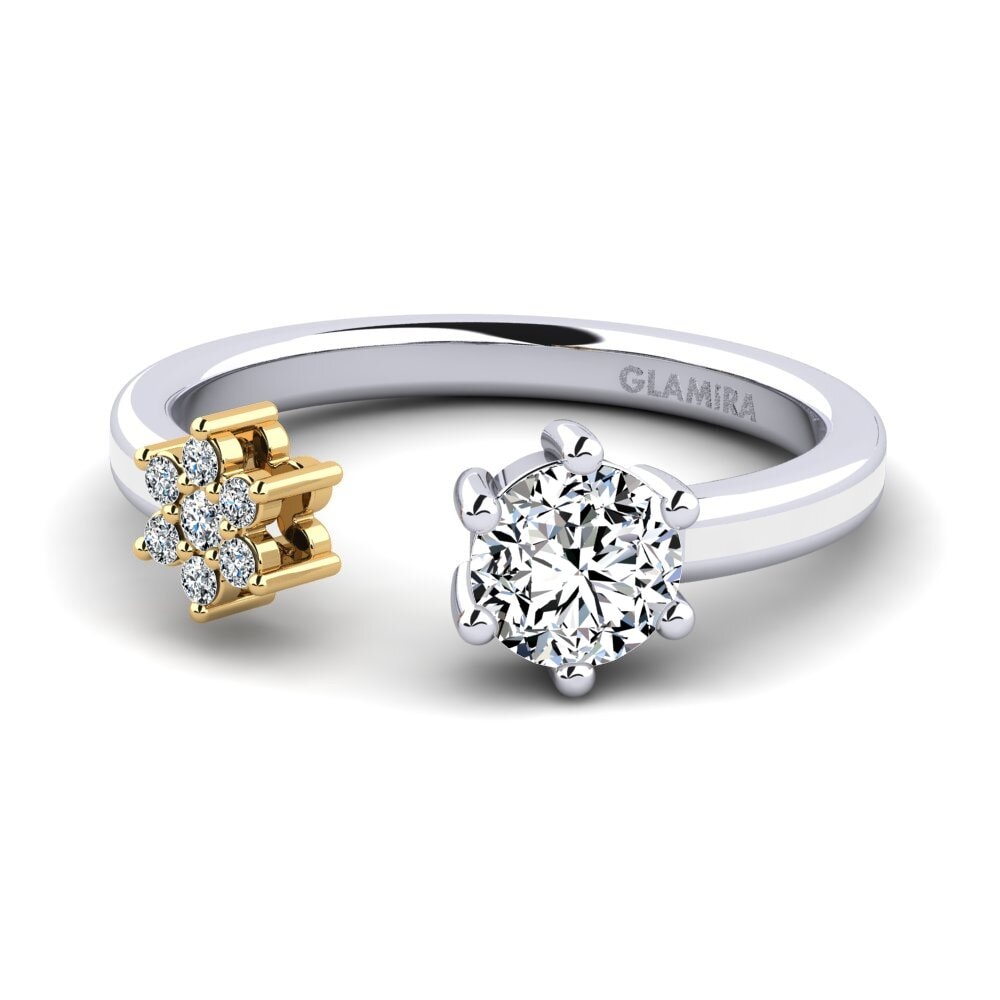 Ringe Offene 750 Weiß & Gelbgold