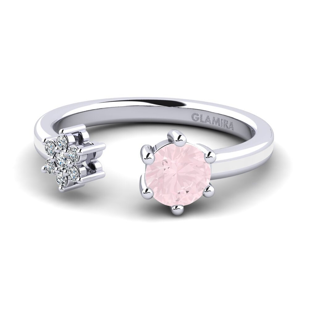 Open Rose Quartz Rings