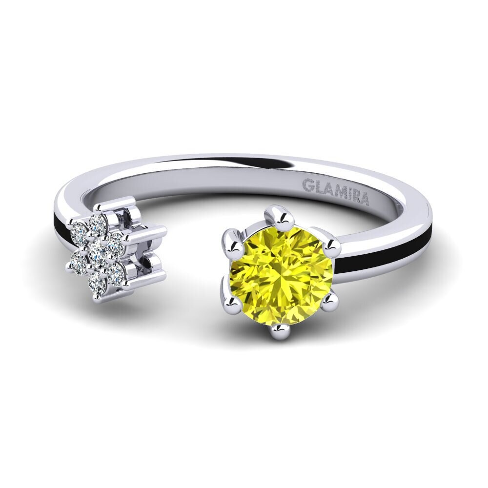 Diamante Amarillo Anillo Laci
