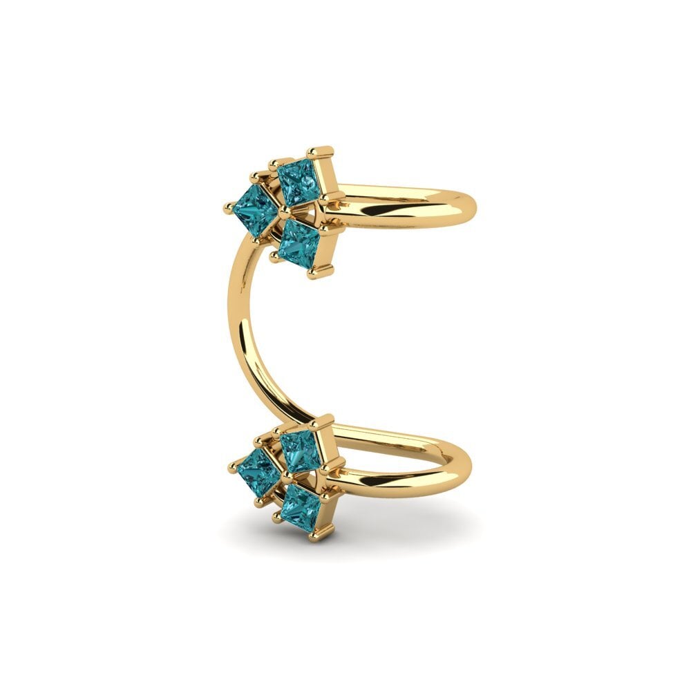 Princesa Diamante Azul Pendiente de mujer Laconte