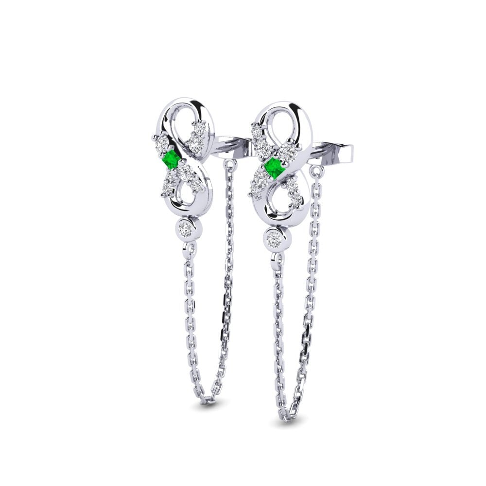 Smaragd Damen ohrring Ladybug