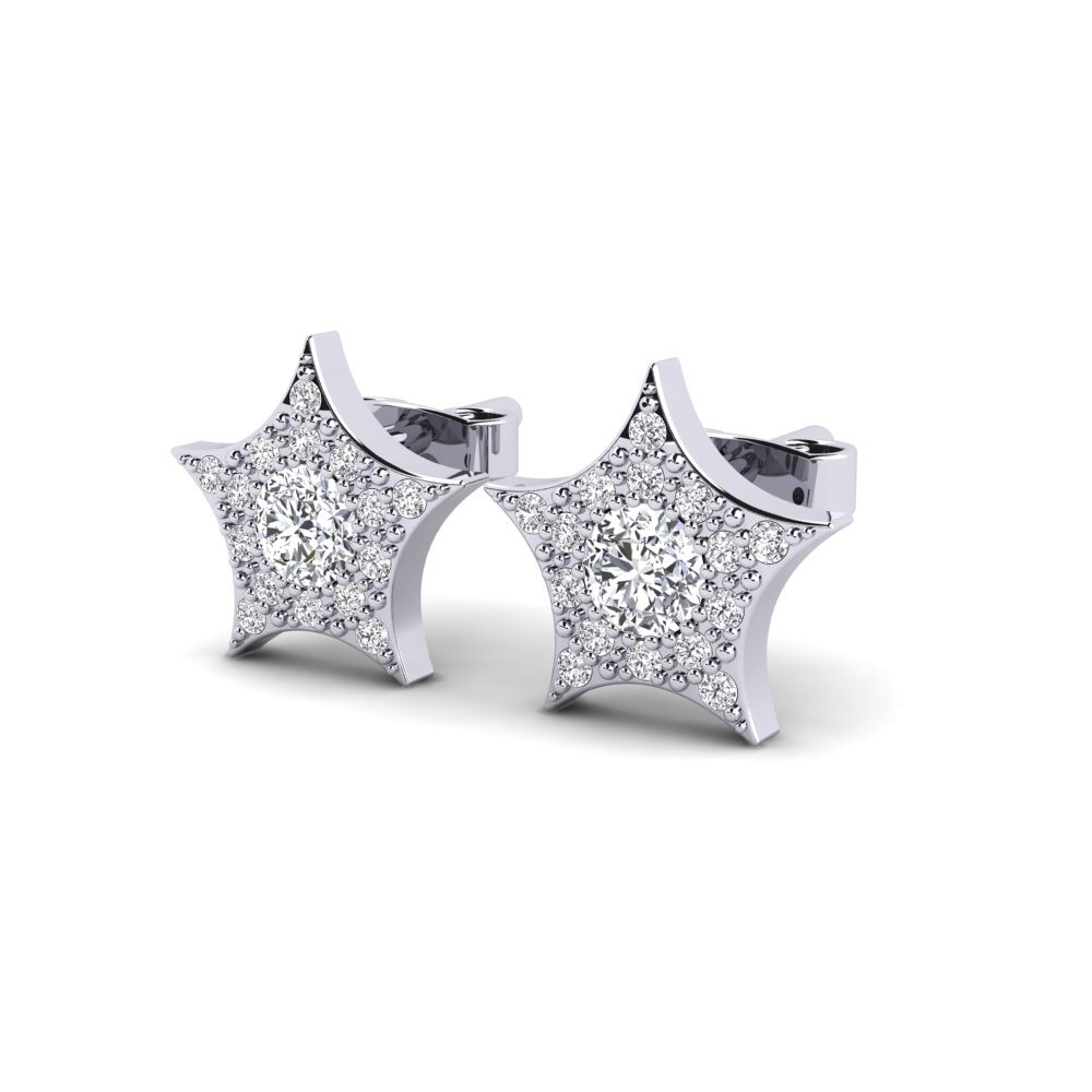 14ct White Gold Women's Earring Lagneia