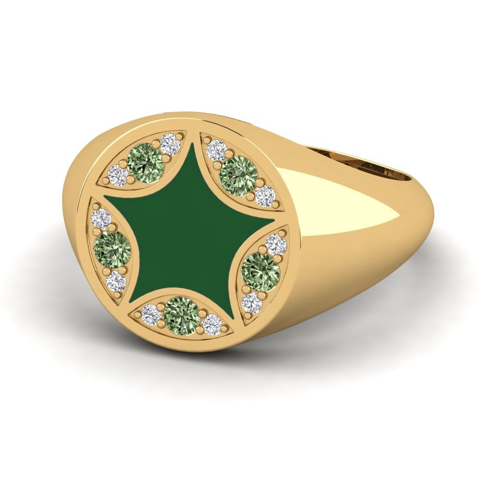 Green Diamond Ring Laiyah