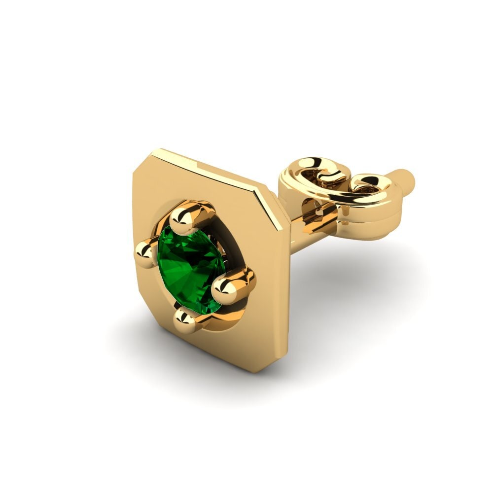Green Zirconia Men's Earring Lakendra