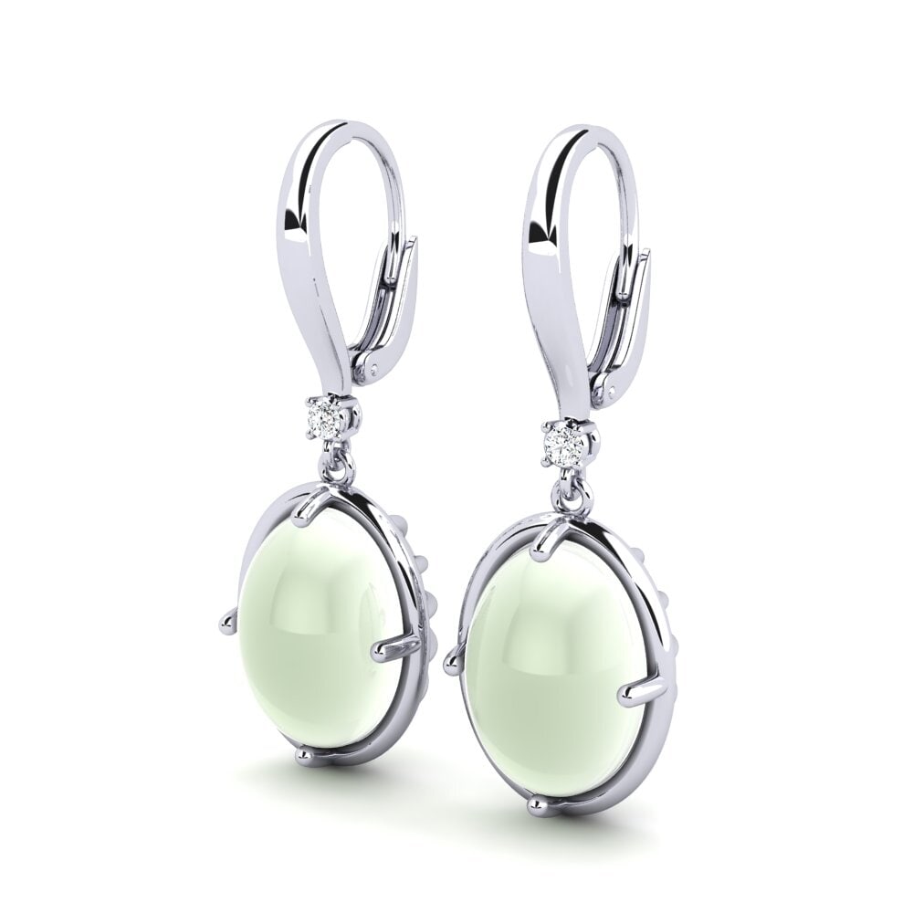 Cabochon Green Amethyst Women's Earring Lakendria