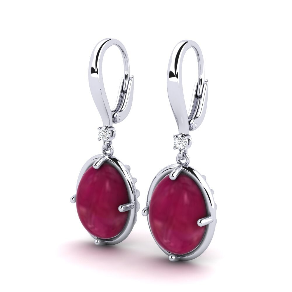Cabochon Ruby Women's Earring Lakendria