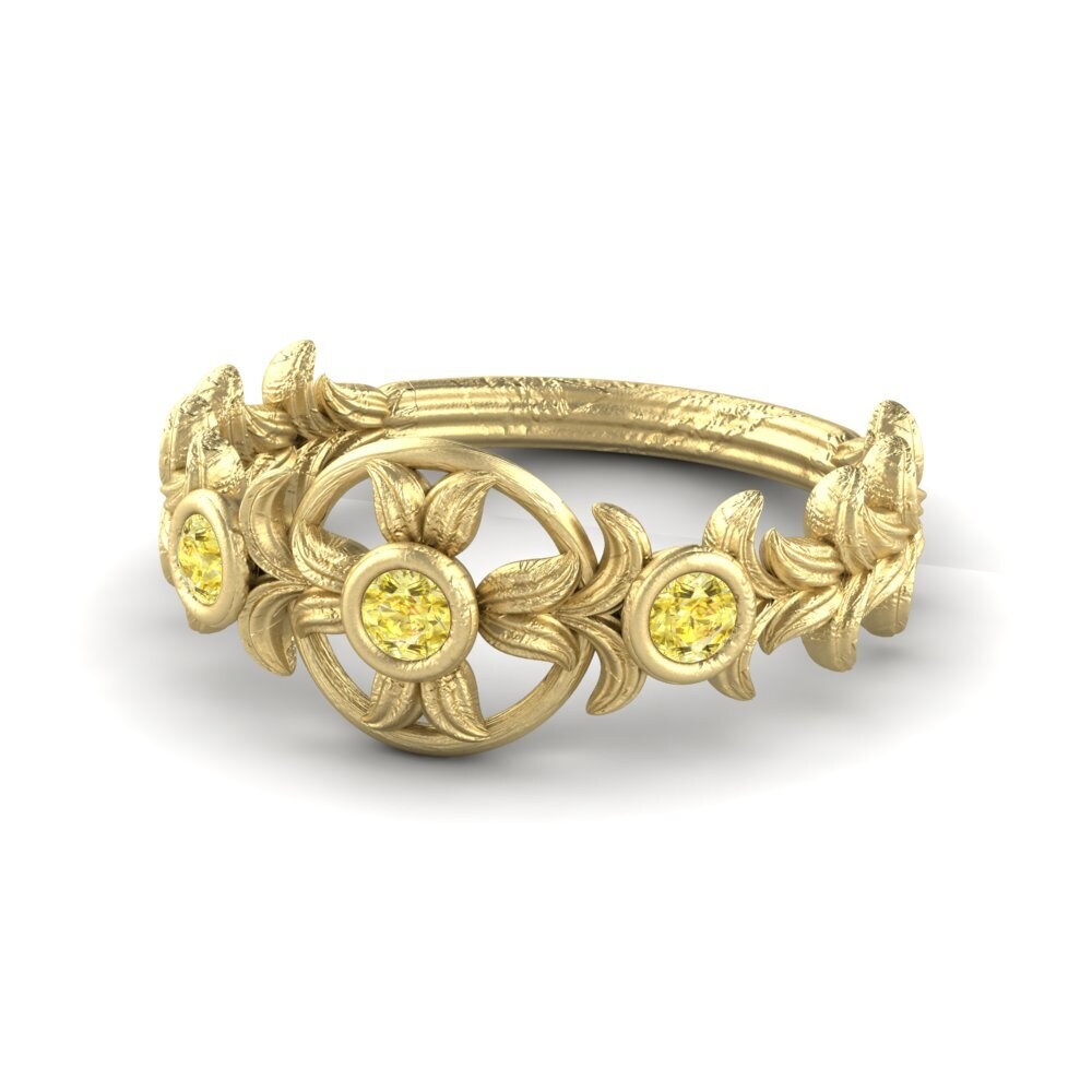 14ct Yellow Gold Yellow Sapphire Ring Lakia