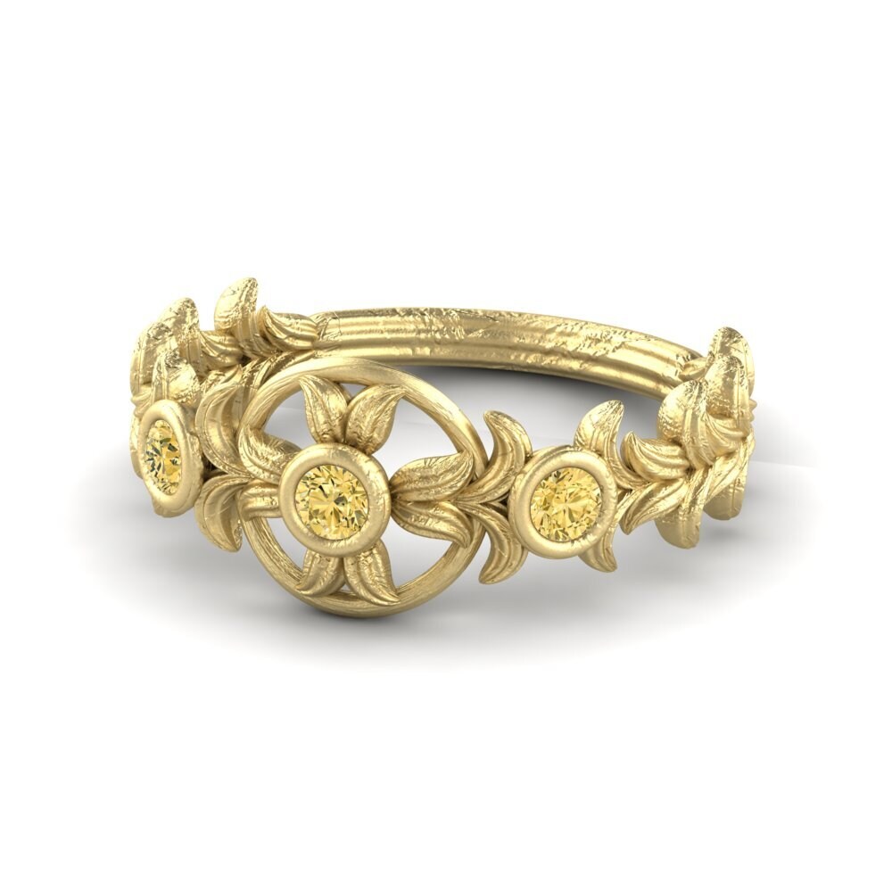 14ct Yellow Gold Yellow Diamond Ring Lakia