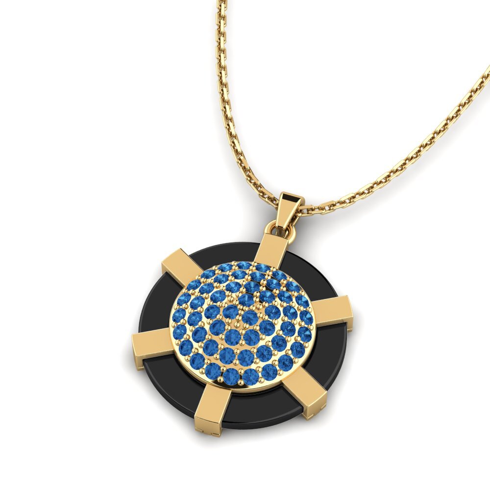 Circonita Azul Oscuro Colgante de Mujer Lamberti