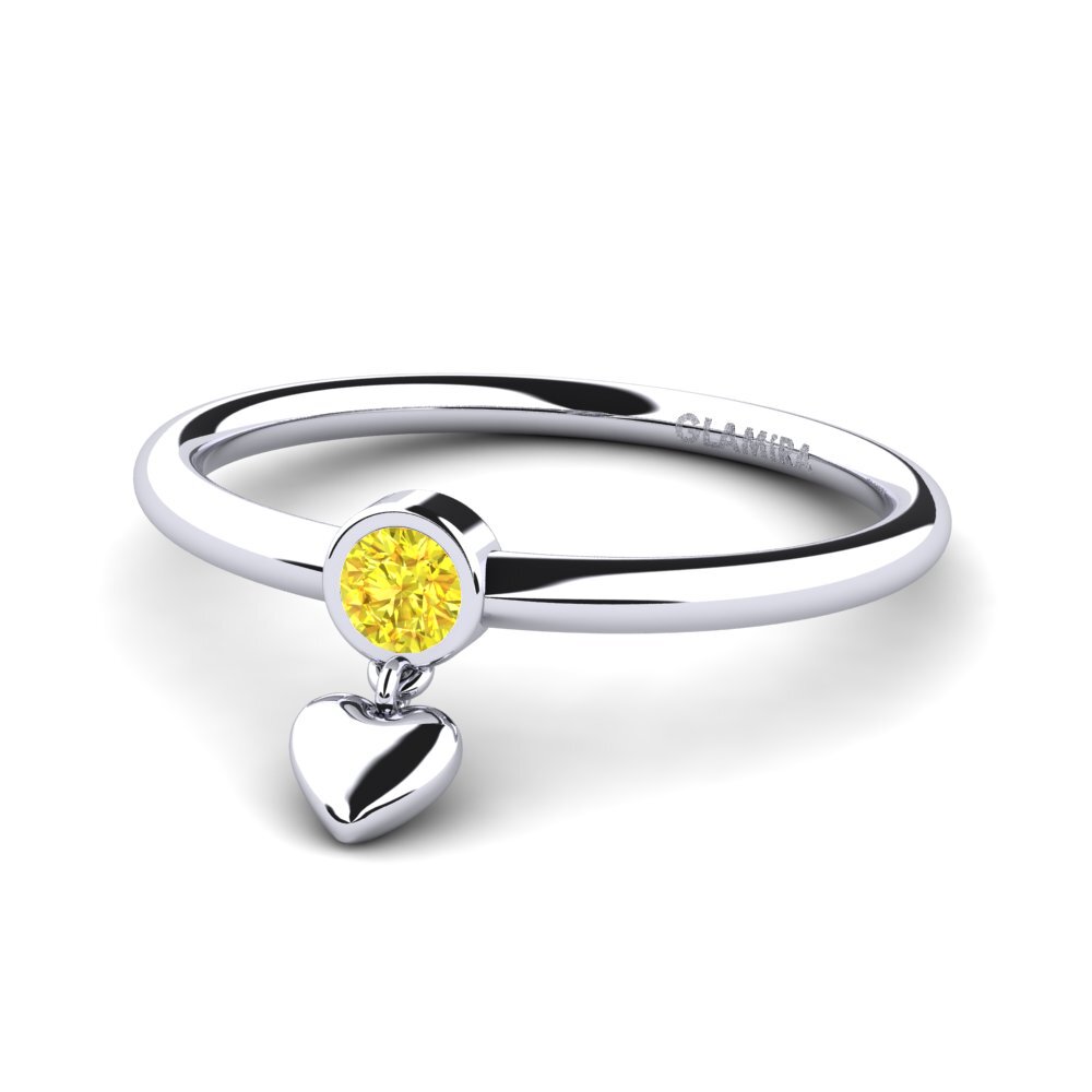 Zaffiro Giallo Anello Lamiyye