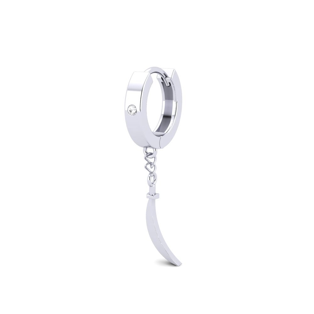 White sapphire Men's Earring Lanciner