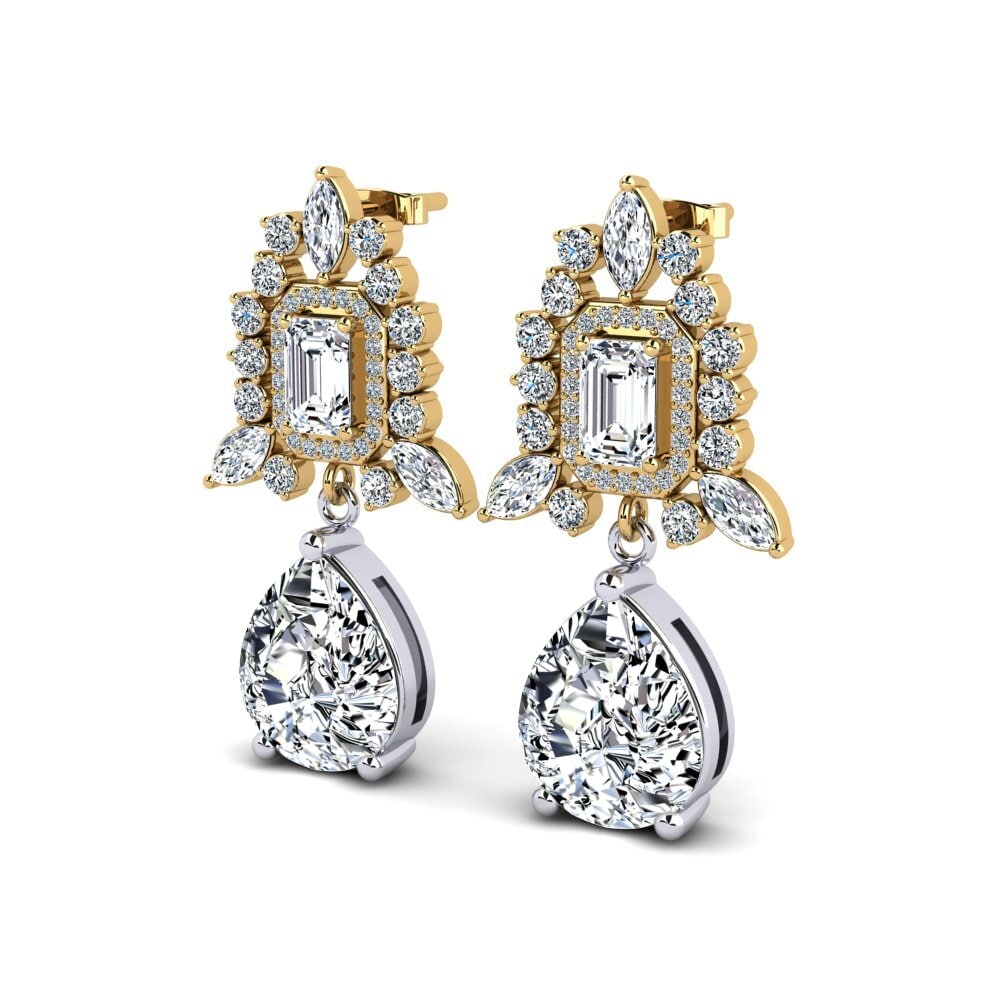 14ct Yellow / White Gold Women's Earring Lanie