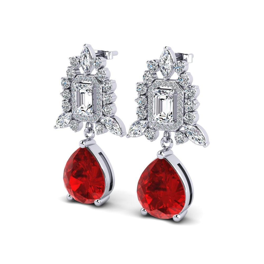 Ruby (Lab Created) Women's Earring Lanie