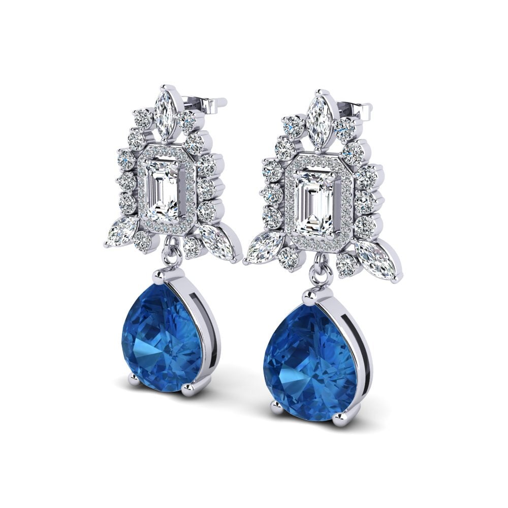 Dark Blue Zirconia Earring Lanie