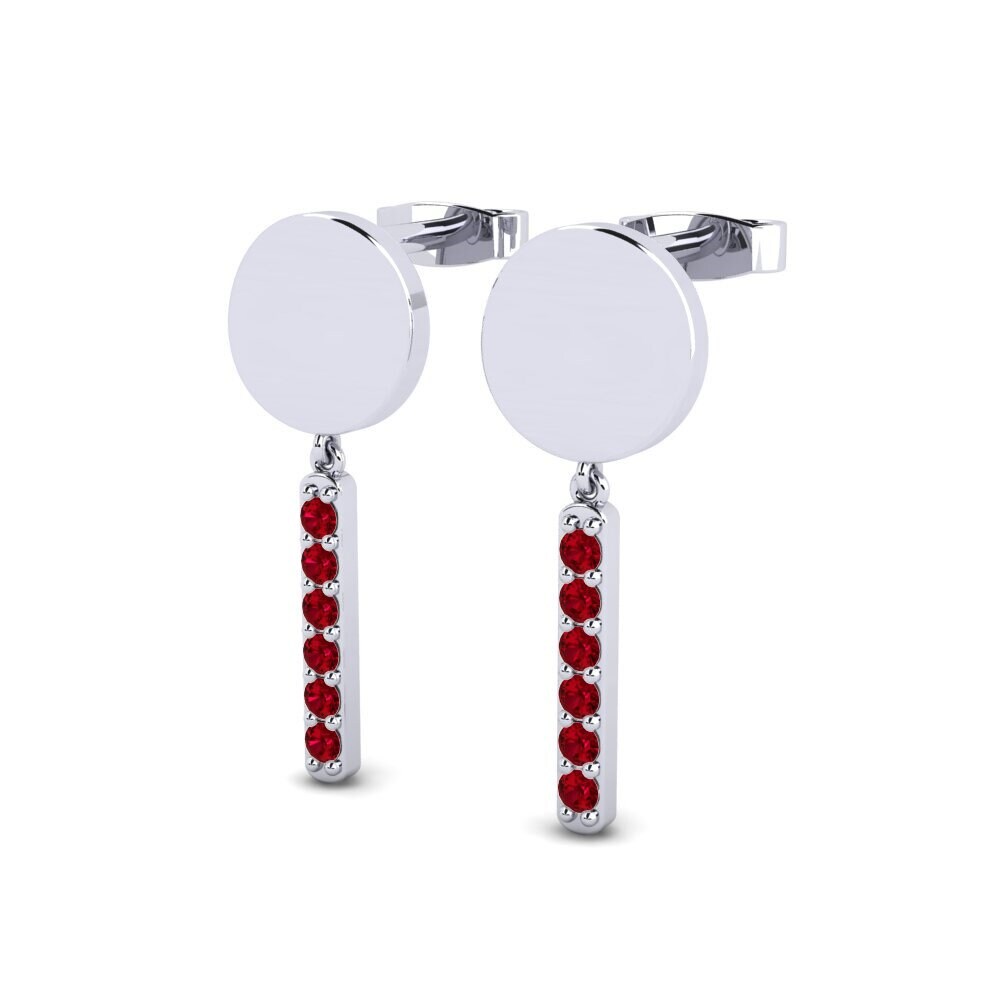 Đá Zirconia Đỏ Bông tai nữ Lantana