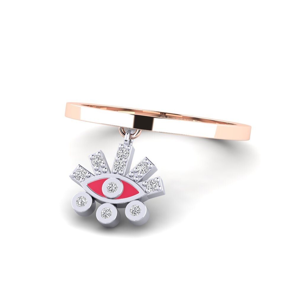 750 Rot & Weißgold Ring Laodikya