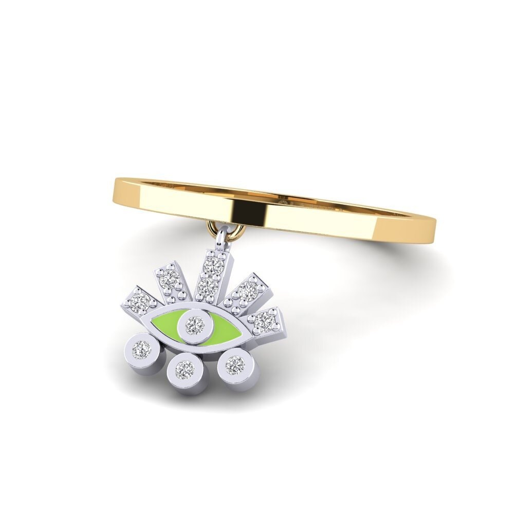 585 Gelb & Weißgold Ring Laodikya