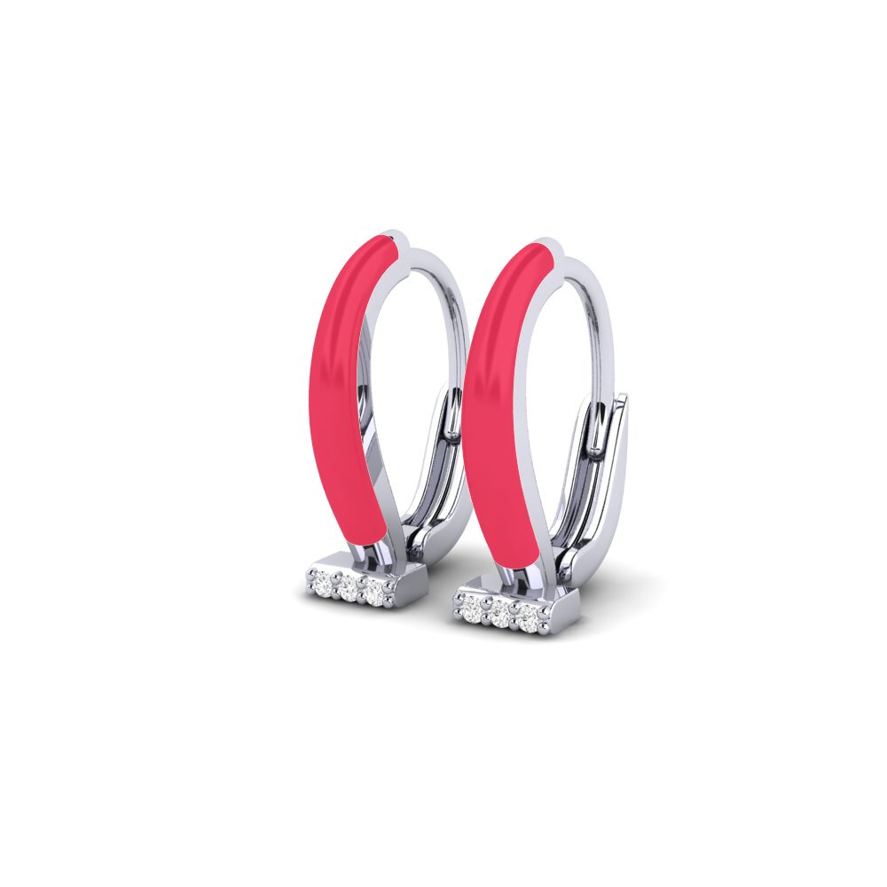 9ct White Gold Women's Earring Laousses
