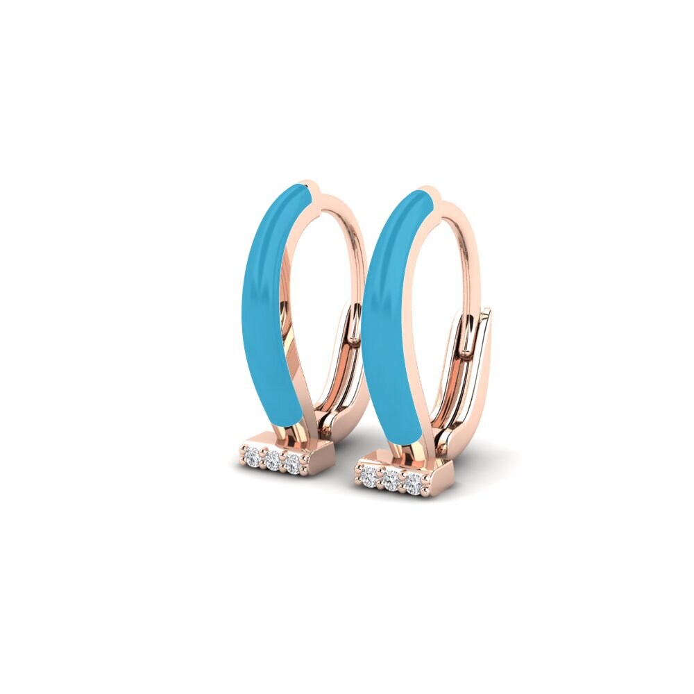 14k Oro Rosa Pendiente de mujer Laousses