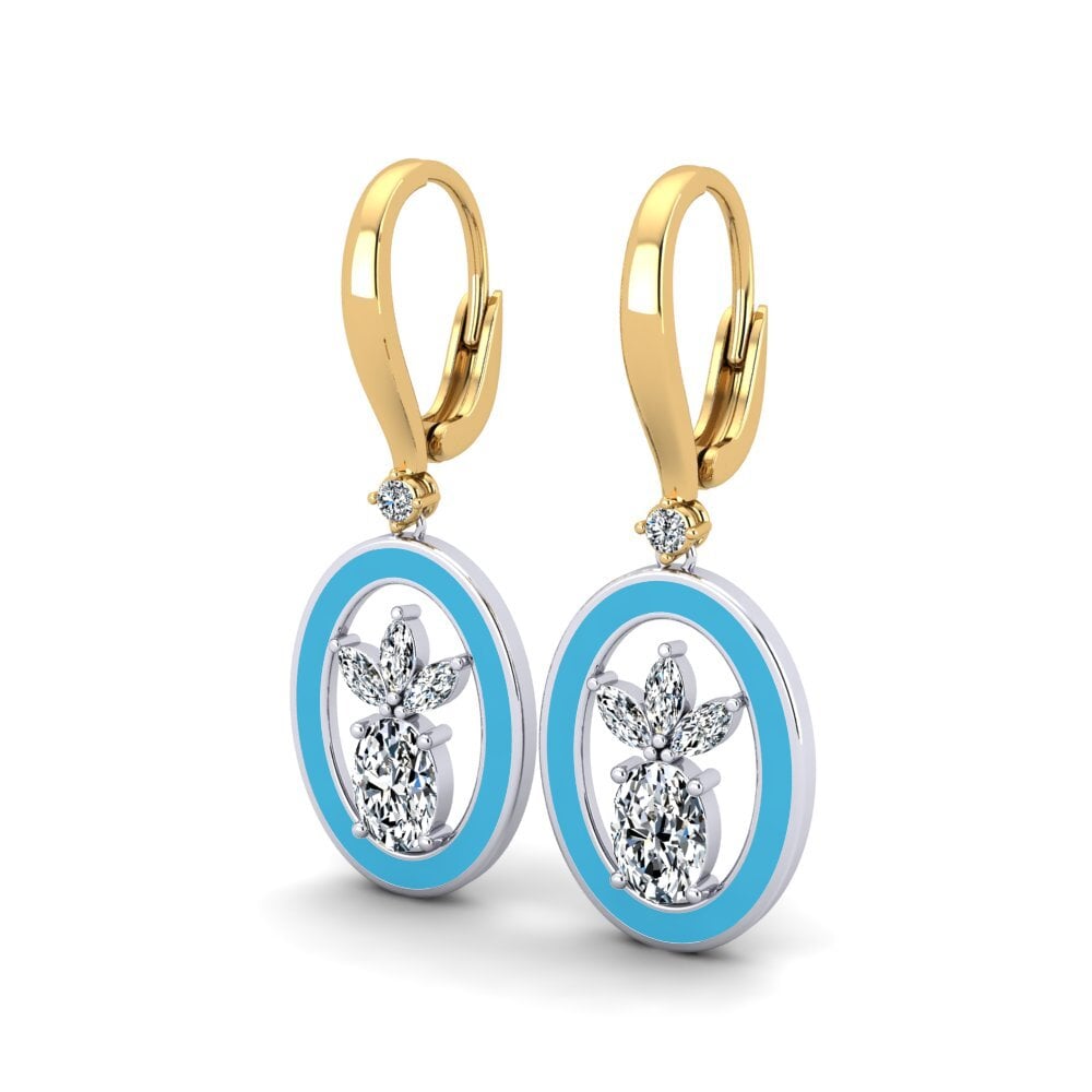 14ct Yellow & White Gold Women's Earring Lapelosa