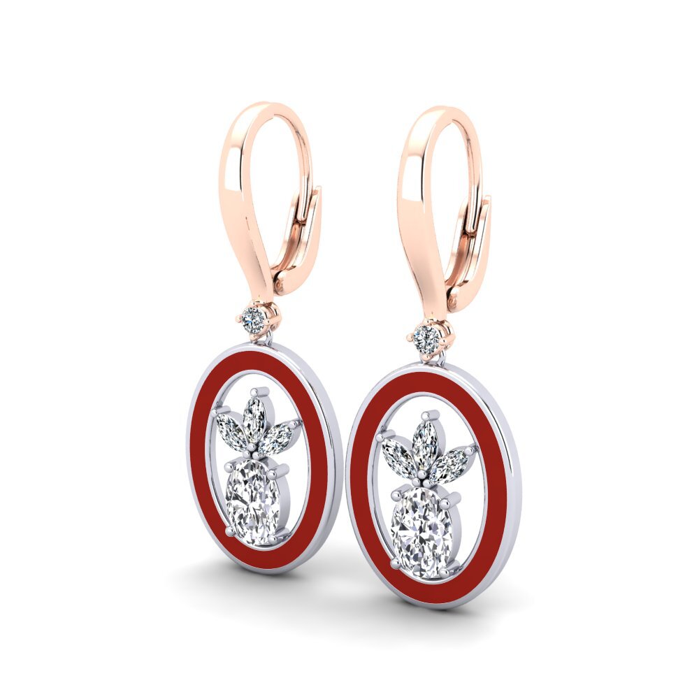 Labor-gezüchteter Diamant Damen ohrring Lapelosa