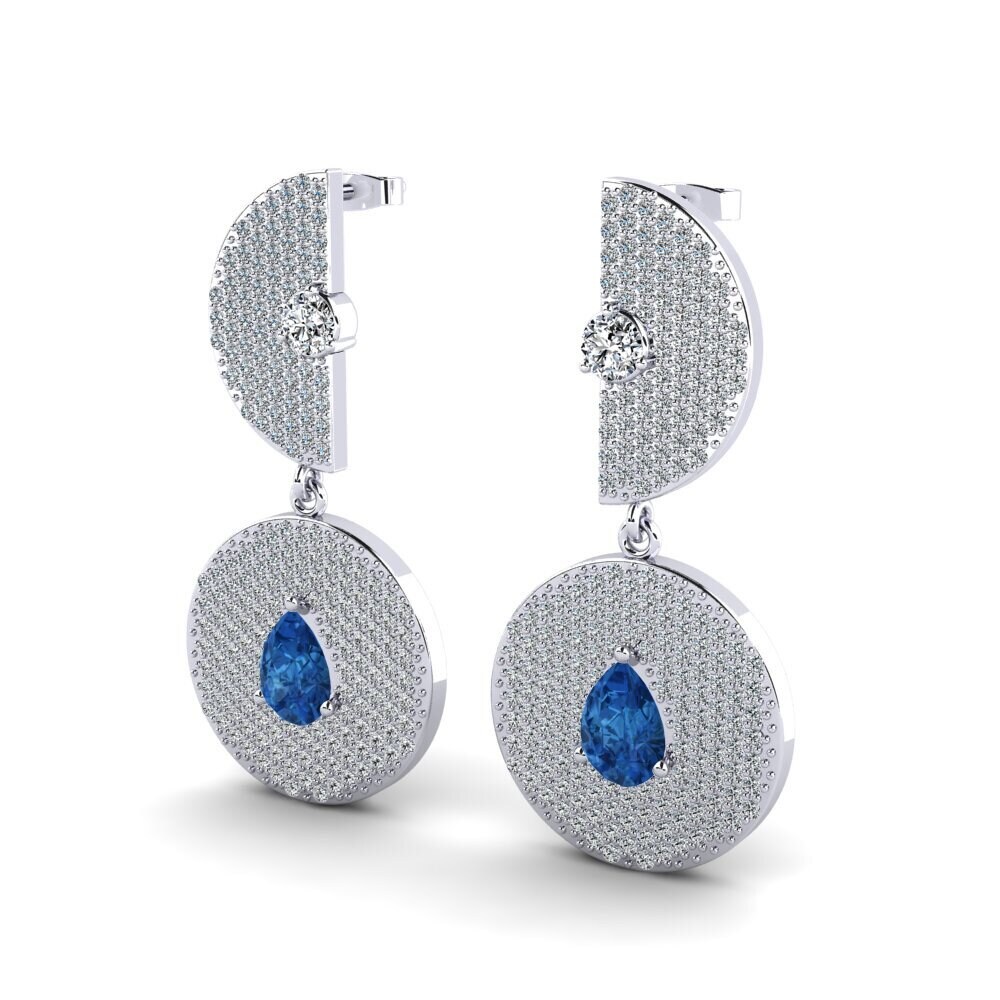 Dark Blue Zirconia Earring Laree