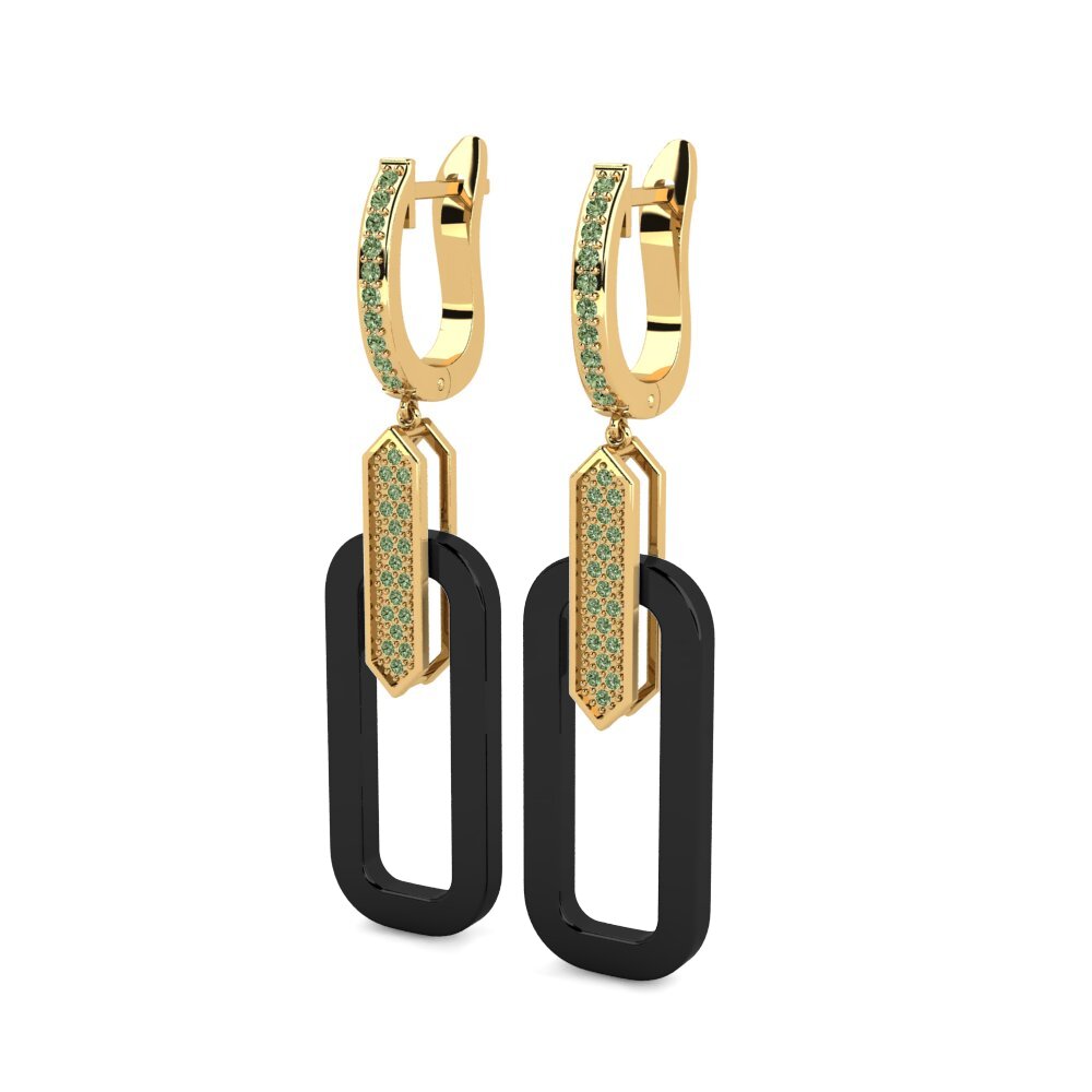 Diamante Verde Pendiente de mujer Larmon