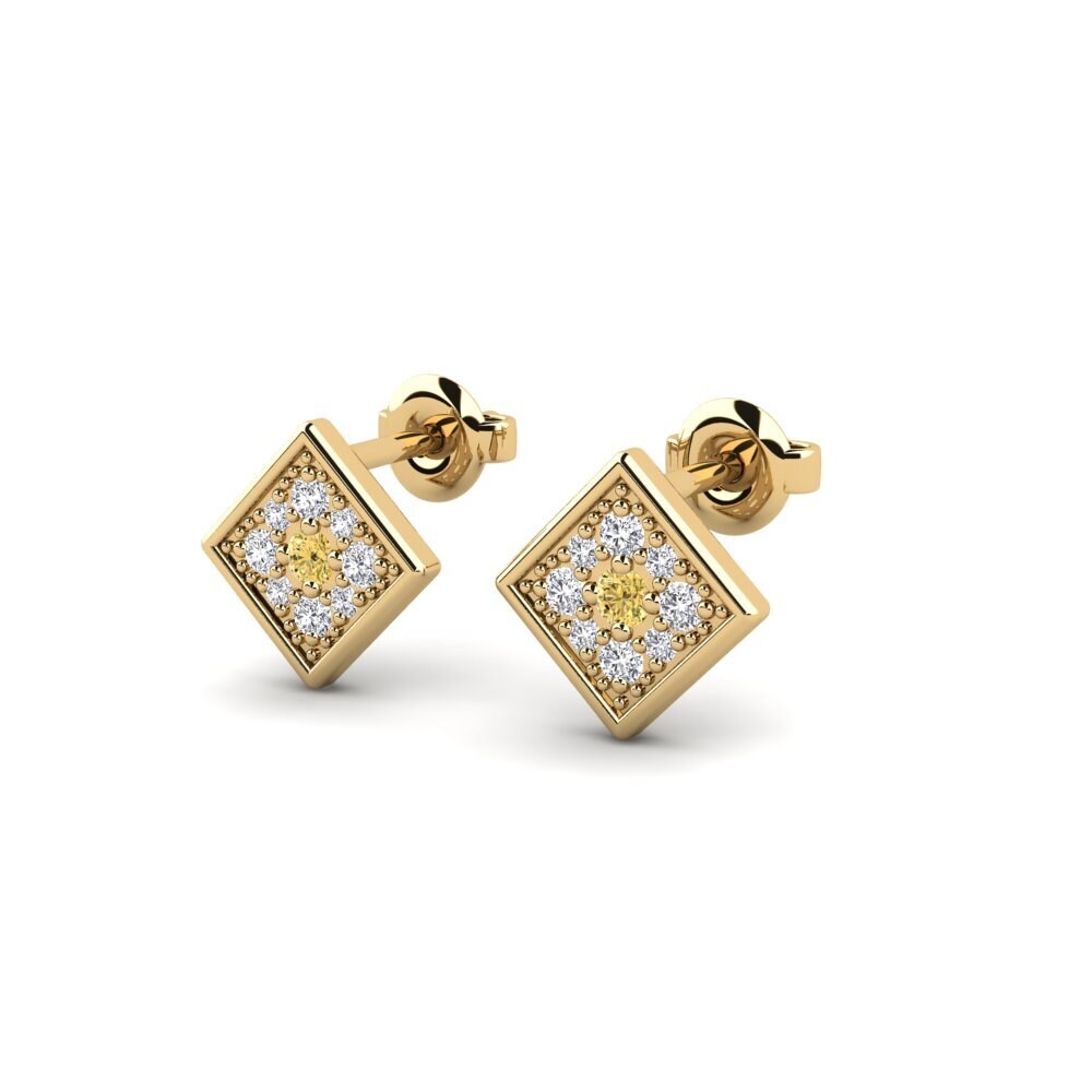 14k Yellow Gold Yellow Diamond Women's Earring Larochelle